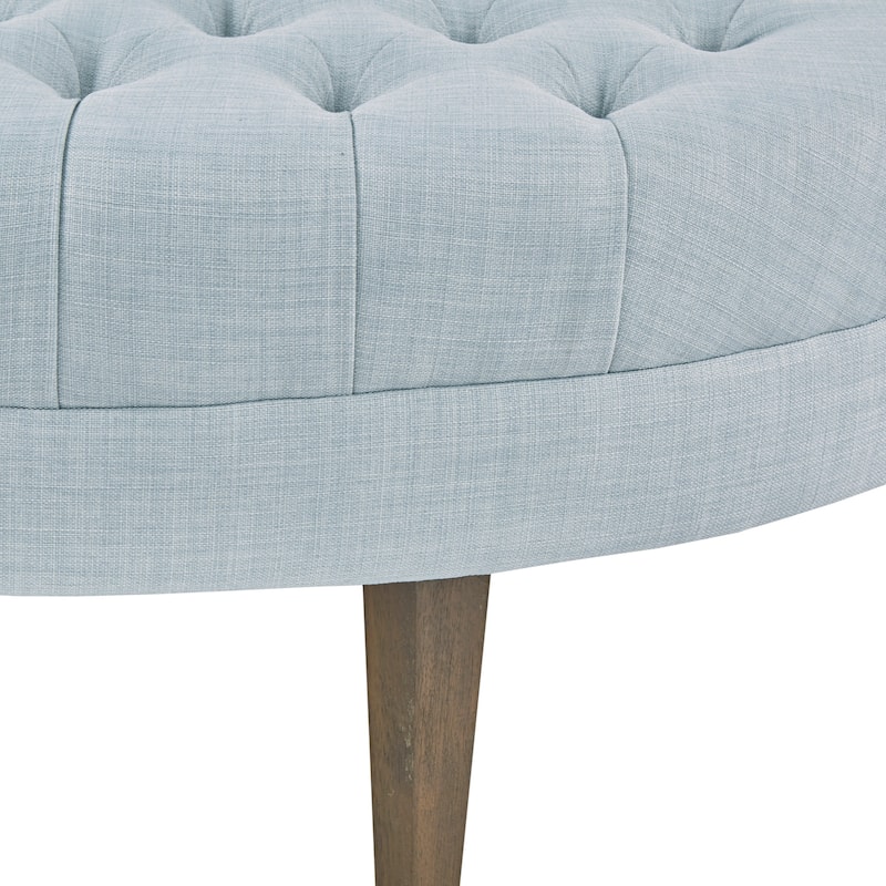 Madision Park Chase Surfboard Tufted Upholstered Ottoman with Solid Wood