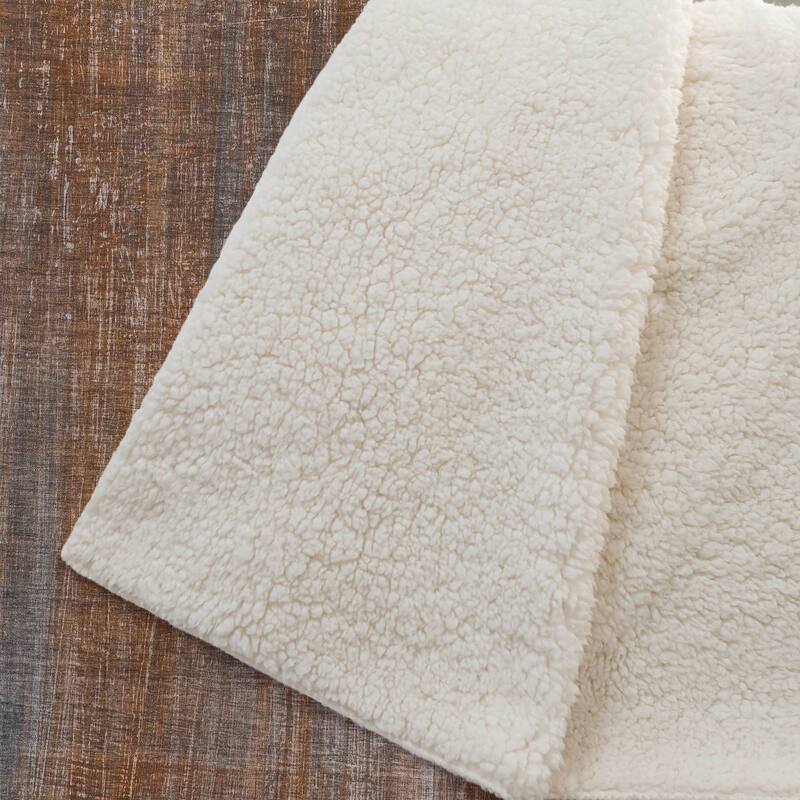 Premium Machine Washable Ombre Solid Sherpa Throw Blanket