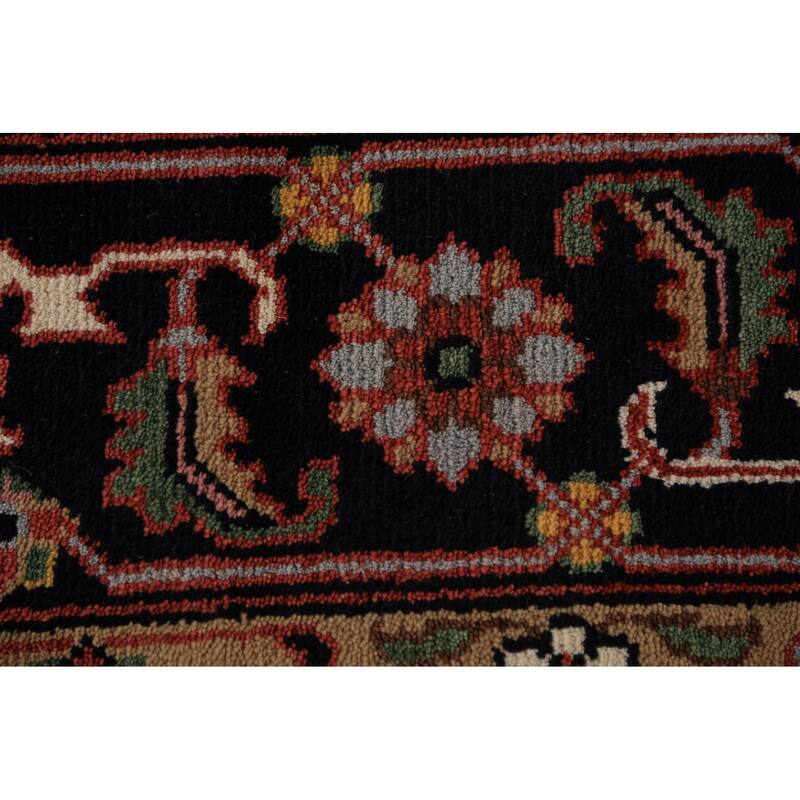 Orange Heriz Serapi Indian Area Rug Handmade Wool Carpet - 8'11"x 11'10"