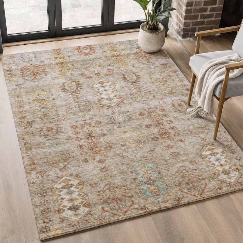 Premium Washable Super Soft Traditional Karachi Mayfield Rug - Beige - 10' x 14'