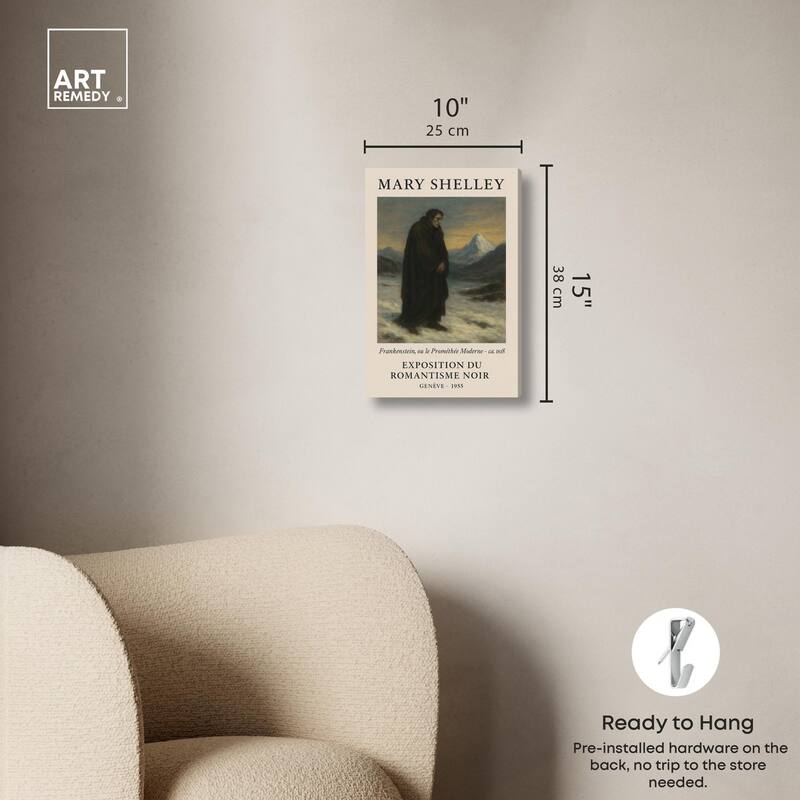 Mary Shelley Canvas by Art Remedy, Gallery Wrapped
