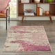 preview thumbnail 83 of 143, Nourison Modern Abstract Sublime Area Rug Ivory/Pink - Rectangle - 3' x 5'