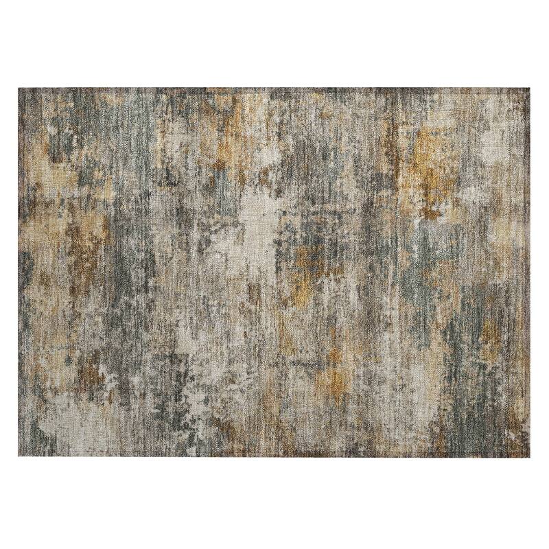 Machine Washable Indoor/ Outdoor Modern Blend Chantille Rug