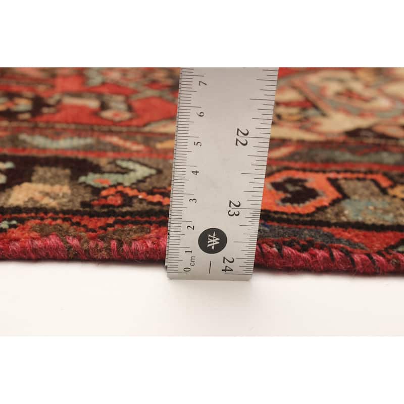 ECARPETGALLERY Hand-knotted Andelz Red Wool Rug - 3' 2" x 10'