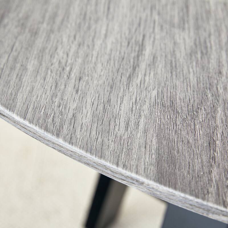 Minimalist Circular Dining Table with Sturdy Metal Legs