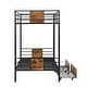 preview thumbnail 6 of 20, Twin XL over Twin XL Bunk Bed With Board Guardrail And 2 Drawers for Home