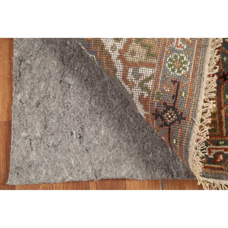Grey Heriz-Serapi Indian Accent Rug Hand-Knotted Wool Carpet - 2'0"x 3'0"