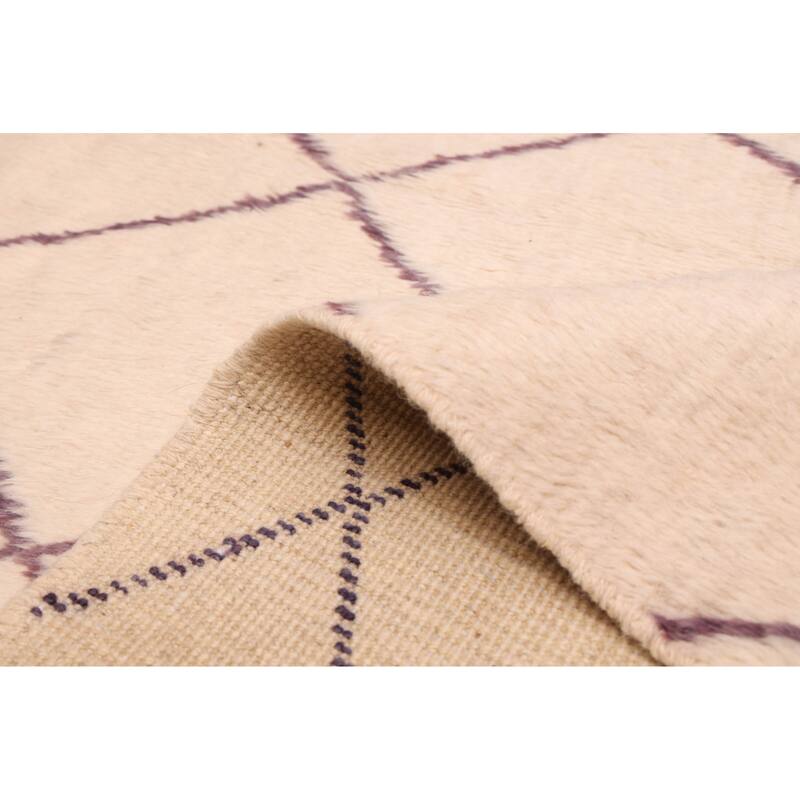 ECARPETGALLERY Hand-knotted Pak Finest Marrakesh Cream Wool Rug - 4'11 x 6'6