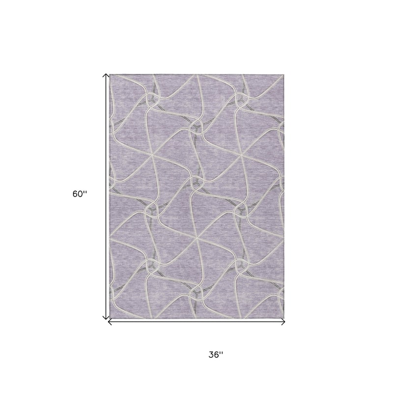 HomeRoots Geometric Contemporary Rectangle Outdoor Rug
