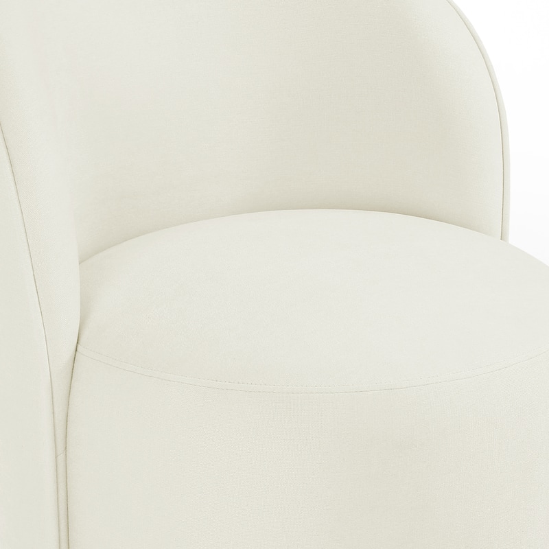 Modern Armless 360-Degree Swivel Dining Chair Barrel Chair