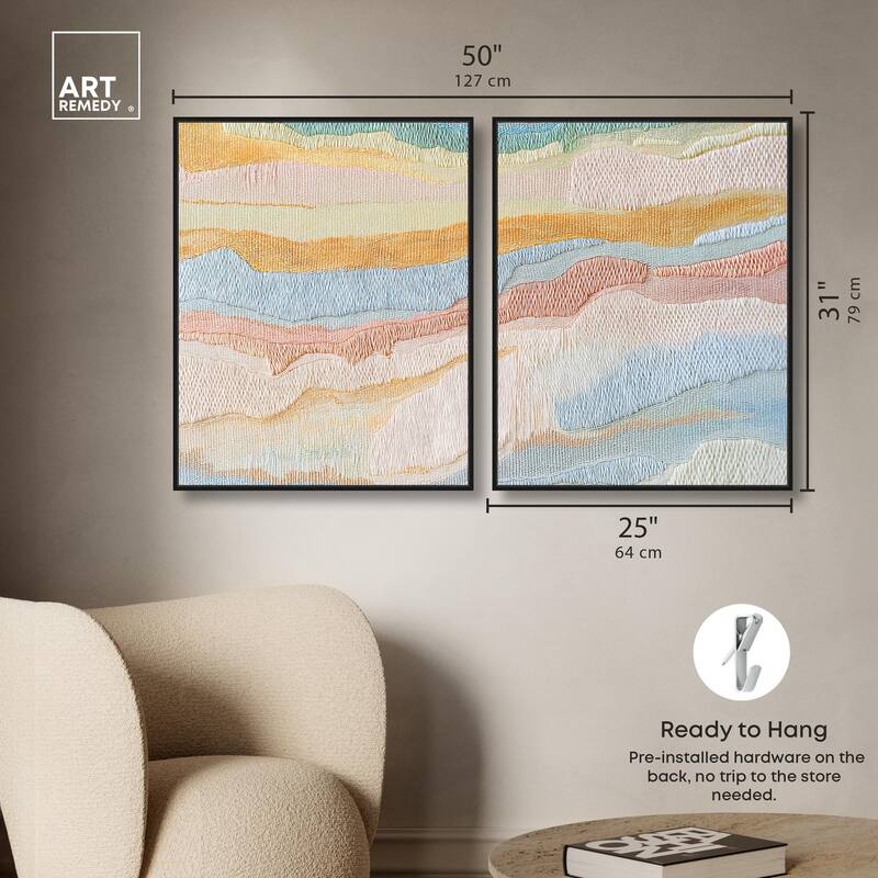 Morning Calm III Canvas Set of 2 by Art Remedy