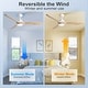 preview thumbnail 68 of 157, YUHAO SylvanAir Modern 52 in. Flush Mount Outdoor/Indoor Ceiling Fan with 3 Solid Wood Blades and DC Reversible Motor
