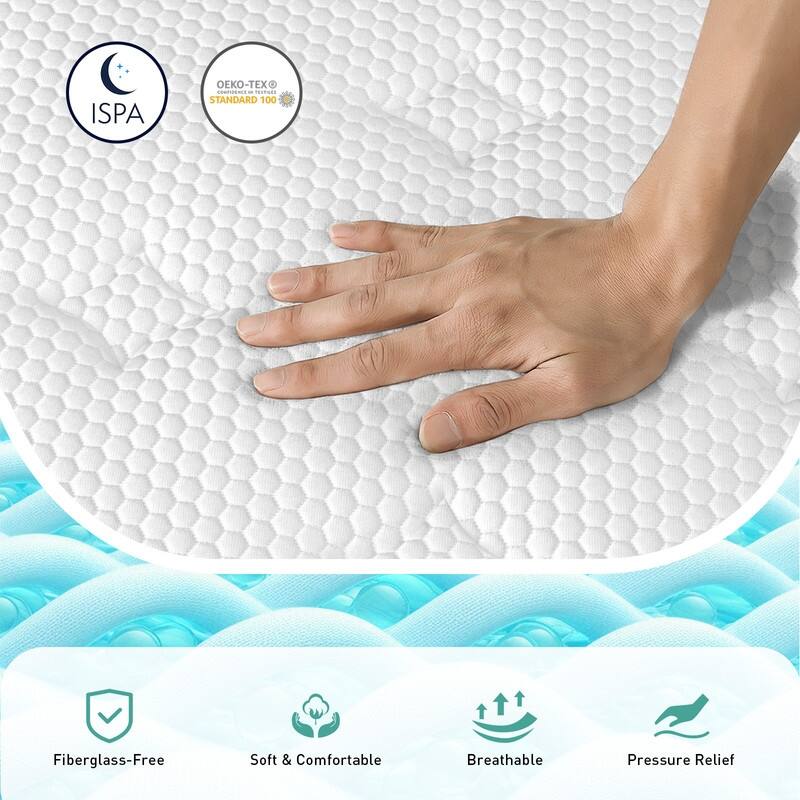 8" Spring Hybrid Mattress in a Box, Pocket Springs, Isolation Motion, Back Pain Relief, CertiPUR-US