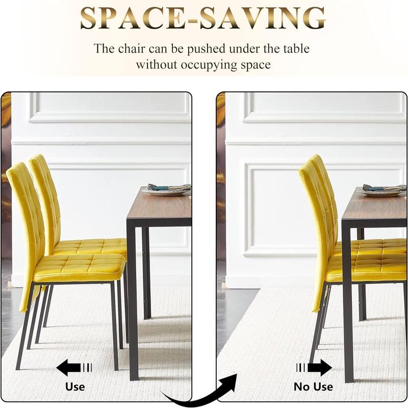 Howtai Upholstered Velvet Dining Chair High Back