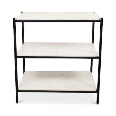 NADAAL STUDIOS Thomas, Nightstand With Marble Shelf