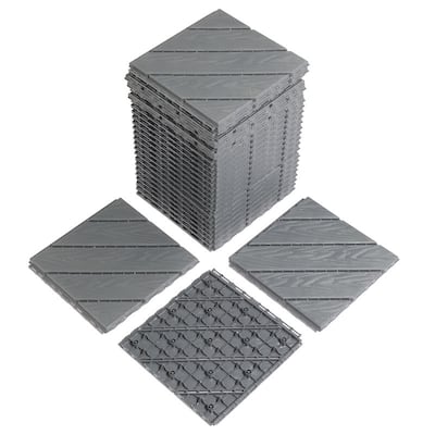 27PCS Outdoor Deck Tile Plastic Waterproof
