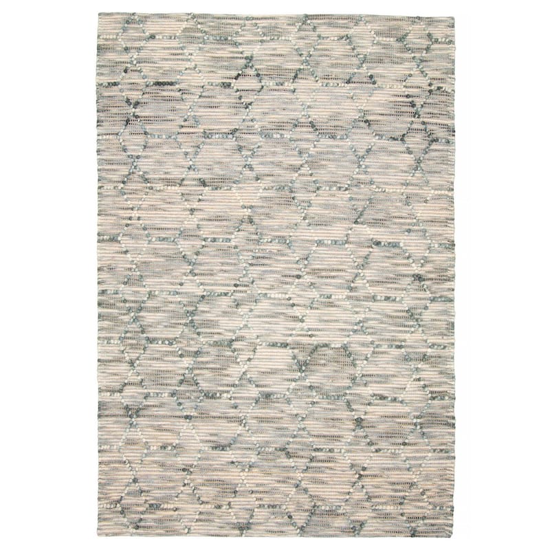 ECARPETGALLERY Braid weave Sienna Teal Wool Rug - 5'2 x 7'7 - Teal - 5'2 x 7'7