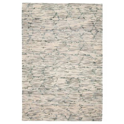 ECARPETGALLERY Braid weave Sienna Teal Wool Rug - 5'2 x 7'7