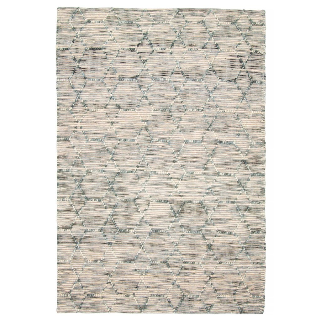 ECARPETGALLERY Braid weave Sienna Teal Wool Rug - 5'2 x 7'7