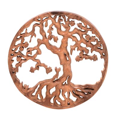 Novica Handmade Trunyan Mystery Wood Relief Panel