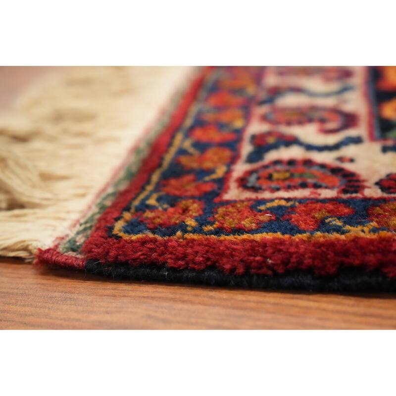 Hand Knotted Oriental 100% Wool Carpet Traditional Geometric Red Bakhtiari Area Rug - 12' 8'' X 9' 0''