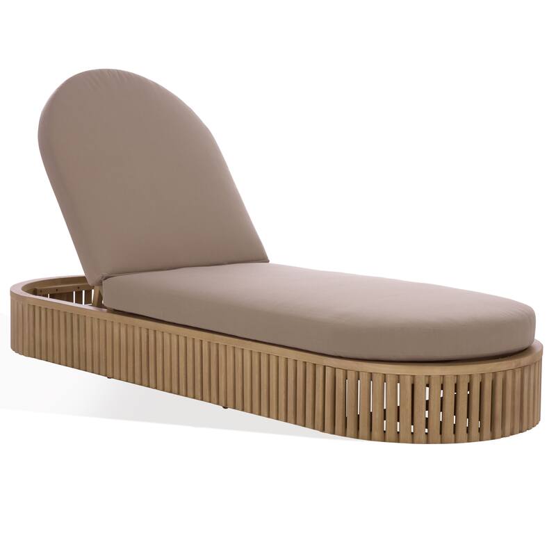 SAFAVIEH Couture Arielle Eucalyptus Wood Sun Lounger - 28"W x 82"D x 13"H