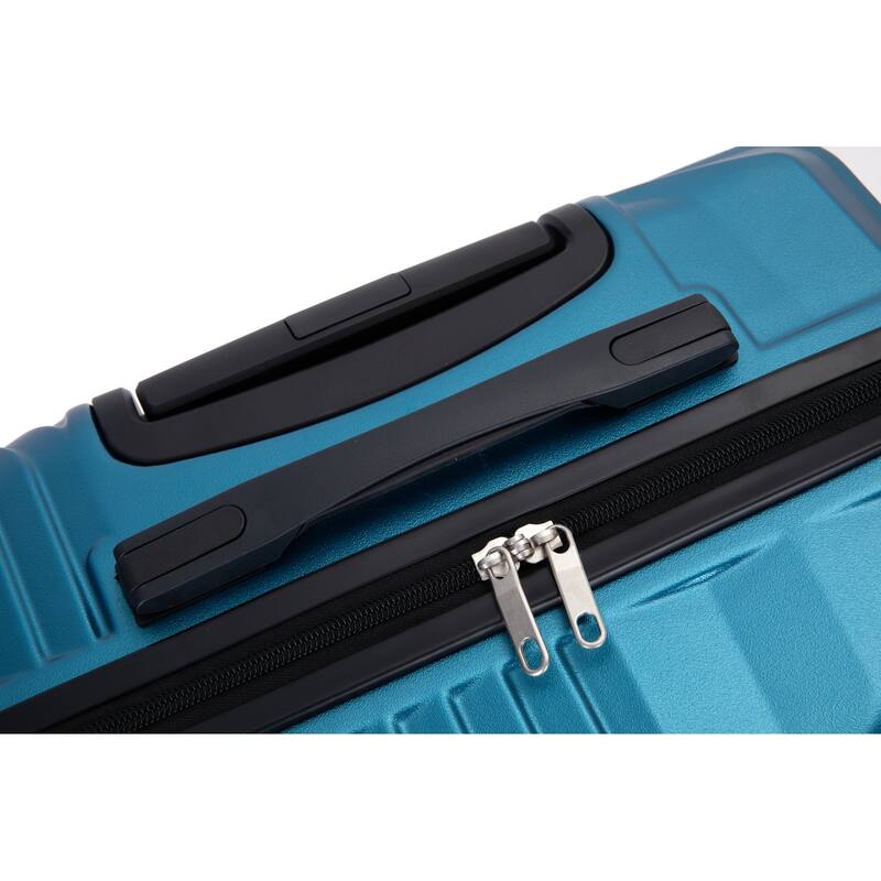 Merax 3 Piece ABS+PC Hardside Lightweight Luggage Sets with Two Hooks and Spinner Wheels, for Family Travel
