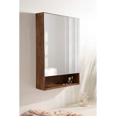 Kate and Laurel Vin Wall Mirror with Shelves