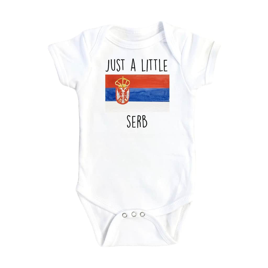 Serbian Just Little - Baby Boy Girl Clothes Infant Bodysuit Funny Cute Newborn