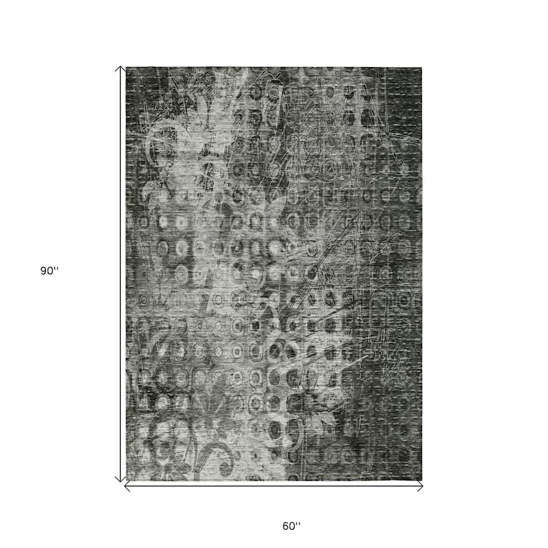 HomeRoots Ikat Transitional Rectangle Outdoor Rug