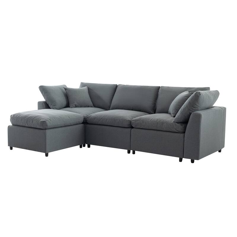 L-Shaped Convertible Sectional Sofa with Reversible Chaise