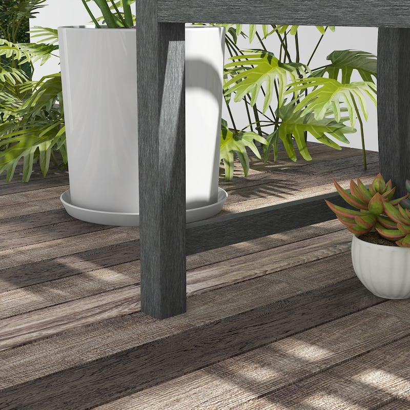 Outdoor Bench Patio Bench for Backyard, Leisure Bench with Backrests and Armrests, Entryway Bench Indoor Bench