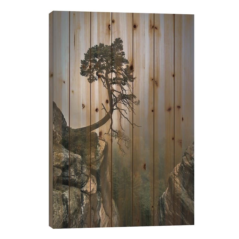 Against The Odds Print On Wood by Andreas Wonisch - Multi-Color - 26x18x1.5