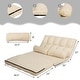 preview thumbnail 54 of 61, Costway Foldable Floor Sofa Bed 6-Position Adjustable Lounge Couch