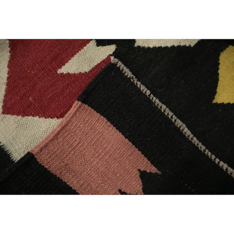 Hand Woven Oriental 100% Wool Carpet Southwestern Tribal Multi-Colored Kilim Area Rug - 12' 0'' X 8' 7''