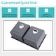 preview thumbnail 5 of 6, 32-inch Undermount Nano Handmade Stainless Steel Kitchen Sink Double Bowls Large Basin With Strainer