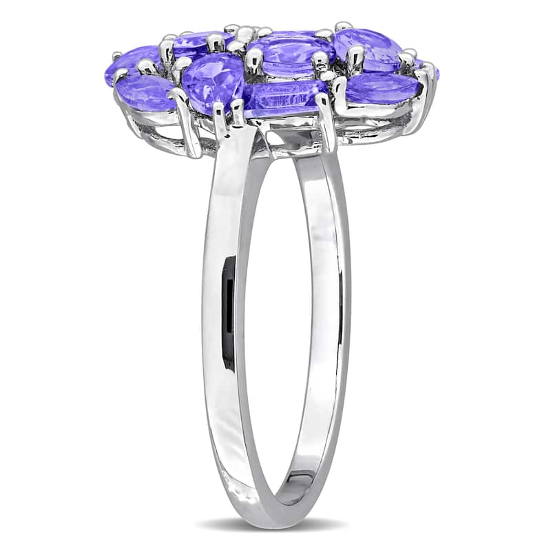 Miadora Multi-Shape Gemstone Cluster Ring Sterling Silver