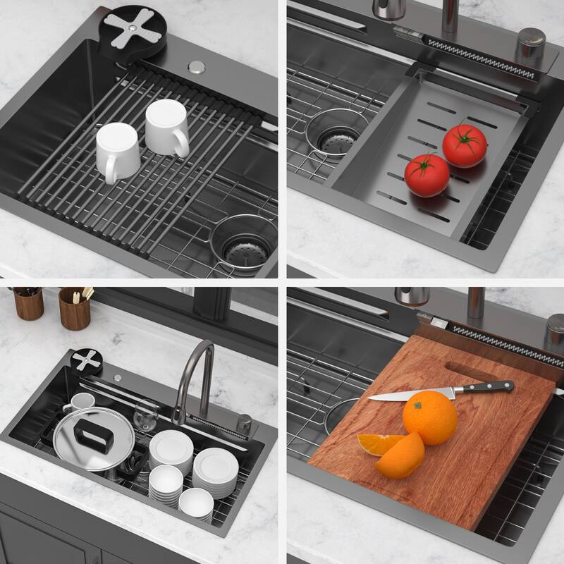 33" Drop-In 16 Gauge Single Bowl Stainless Steel Kitchen Sink - 33'' x 19.29'' x 9''