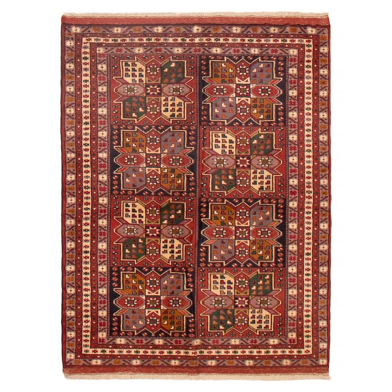 ECARPETGALLERY Hand-knotted Melis Dark Copper Wool Rug - 4'1 x 5'5 - Dark Copper - 4'1 x 5'5