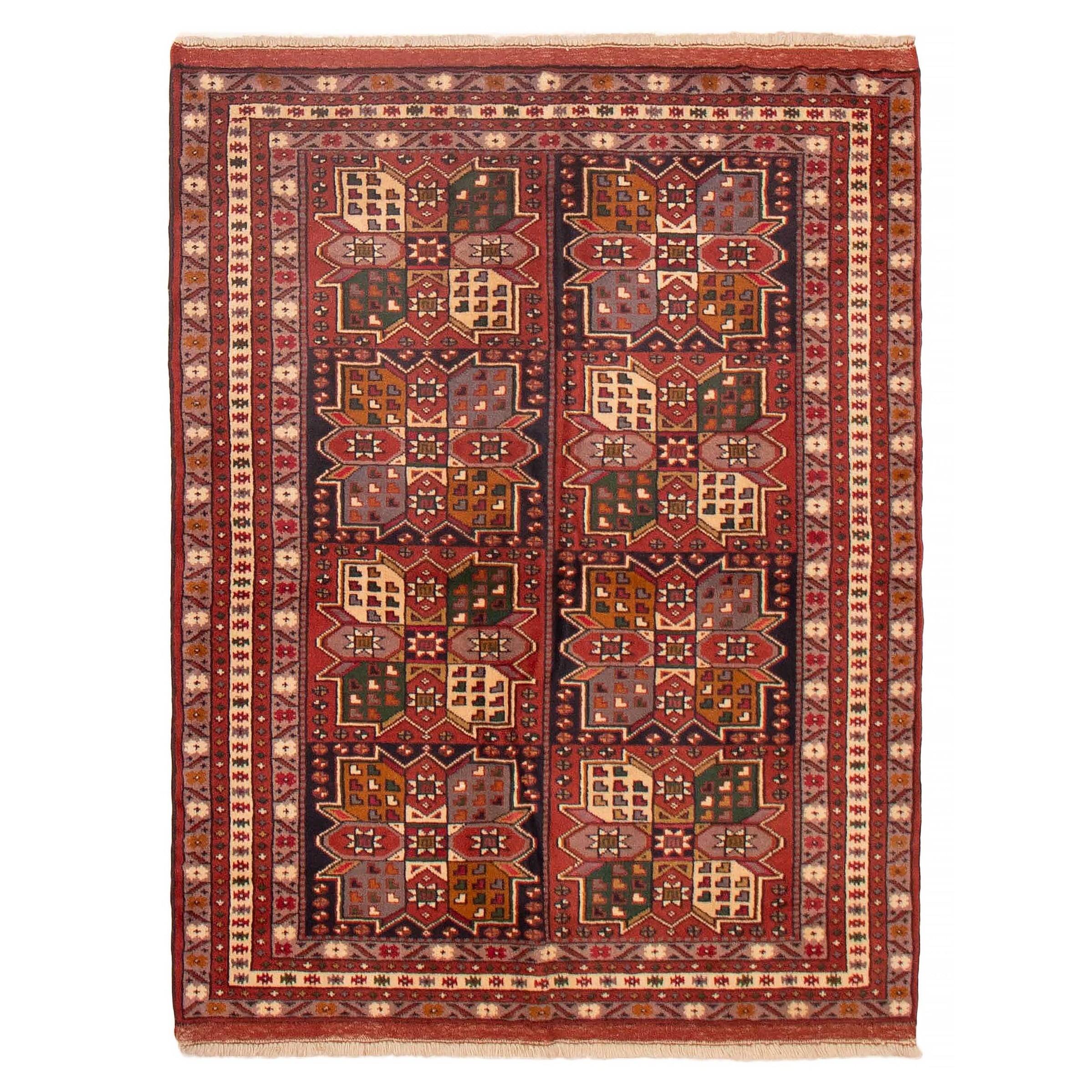 ECARPETGALLERY Hand-knotted Melis Dark Copper Wool Rug - 4'1 x 5'5
