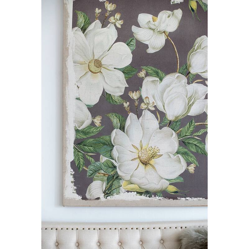 Modern Wall Decor, Botanical Wall Art Prints, Magnolia Canvas Painting, for Living Room Dining Room Bedroom Hallway