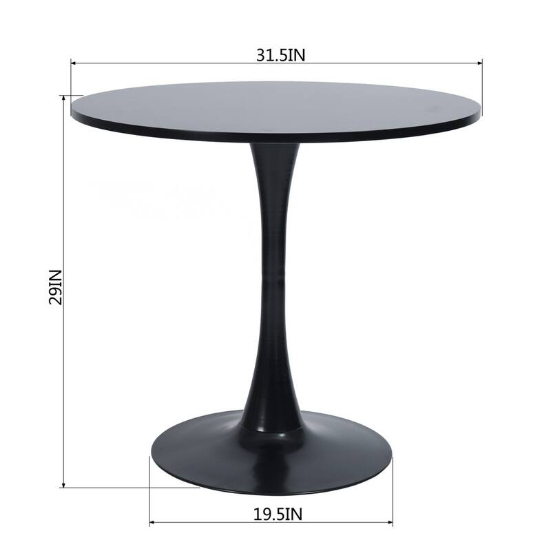 Homy Casa 3-Piece Modern Dining Set with Round Pedestal Table and Upholstered Armchairs