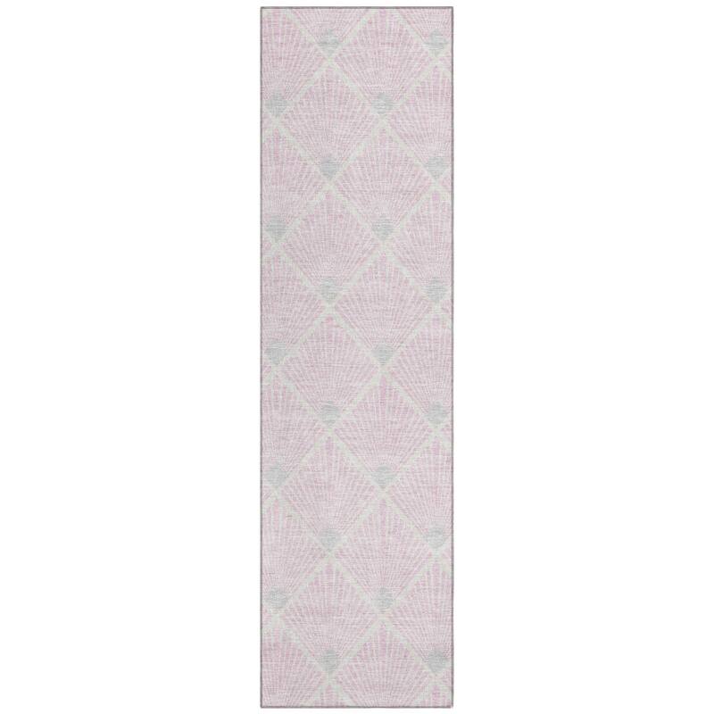 Machine Washable Indoor/ Outdoor Chantille Modern Shells Rug