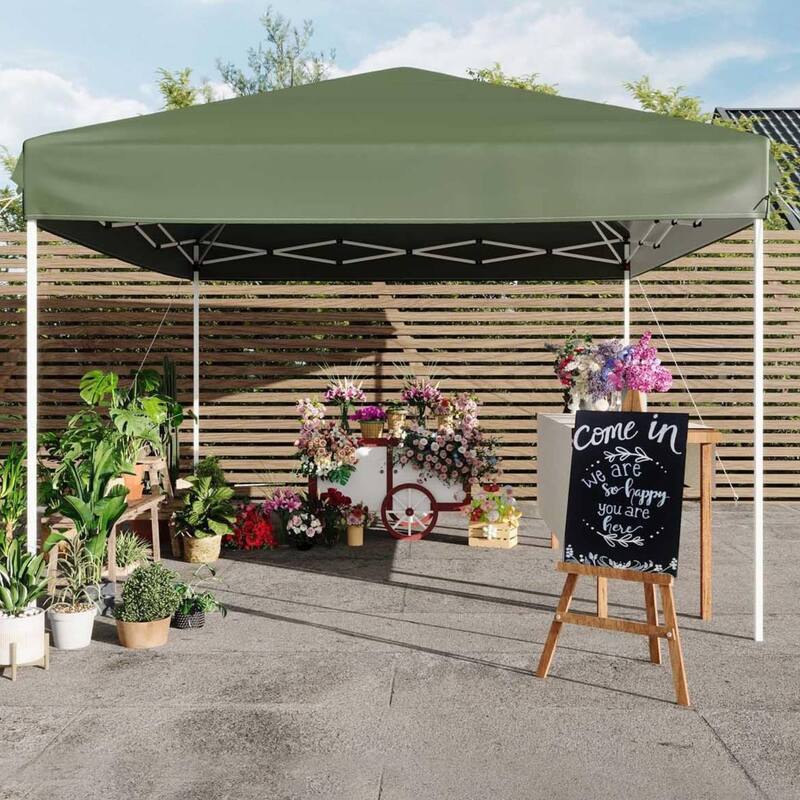10x10 Pop Up Canopy Tent with 4 Sandbags & Carrying Bag for Camping, Parties
