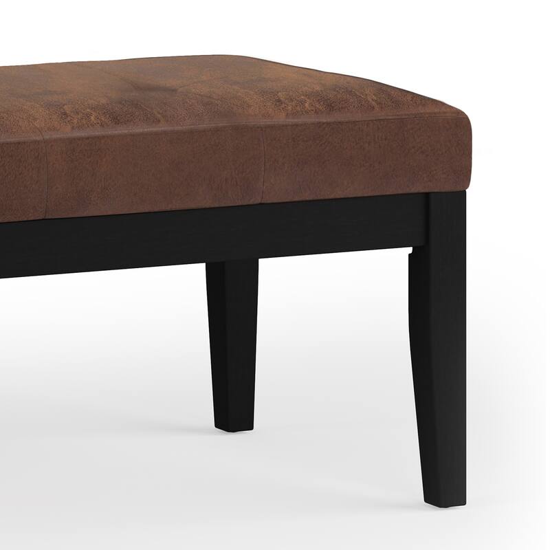 Modern Tufted Ottoman Bench - Dark Brown