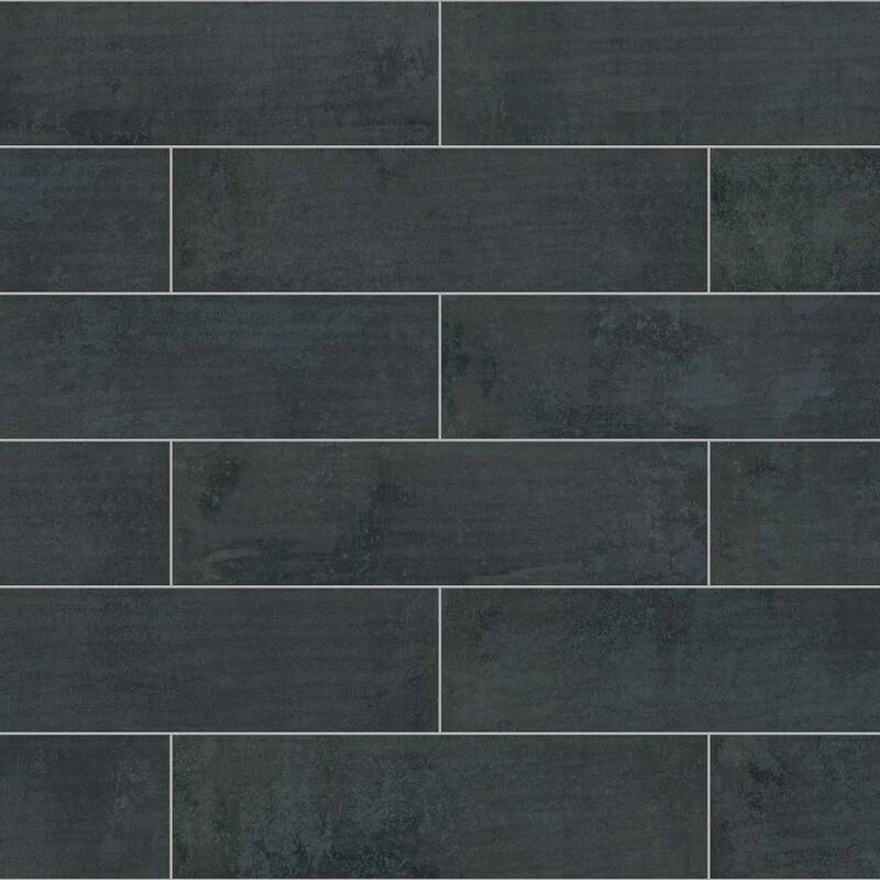 Shaw Noble - 3" x 12" Rectangle Tile - Light Polished Ceramic Visual - - Anthracite