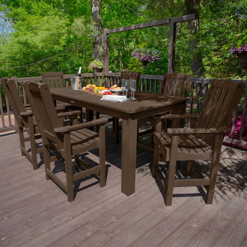 HIGHWOOD 7-Piece Outdoor Dining Set - 42" x 84" Table, Counter-height
