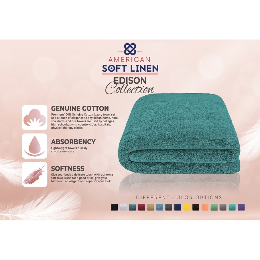 40x80 Inch Bath Sheet OVERSIZED 100% Ring Spun Cotton, Luxury, Maximum  Softness, Extra Large Bath Towel