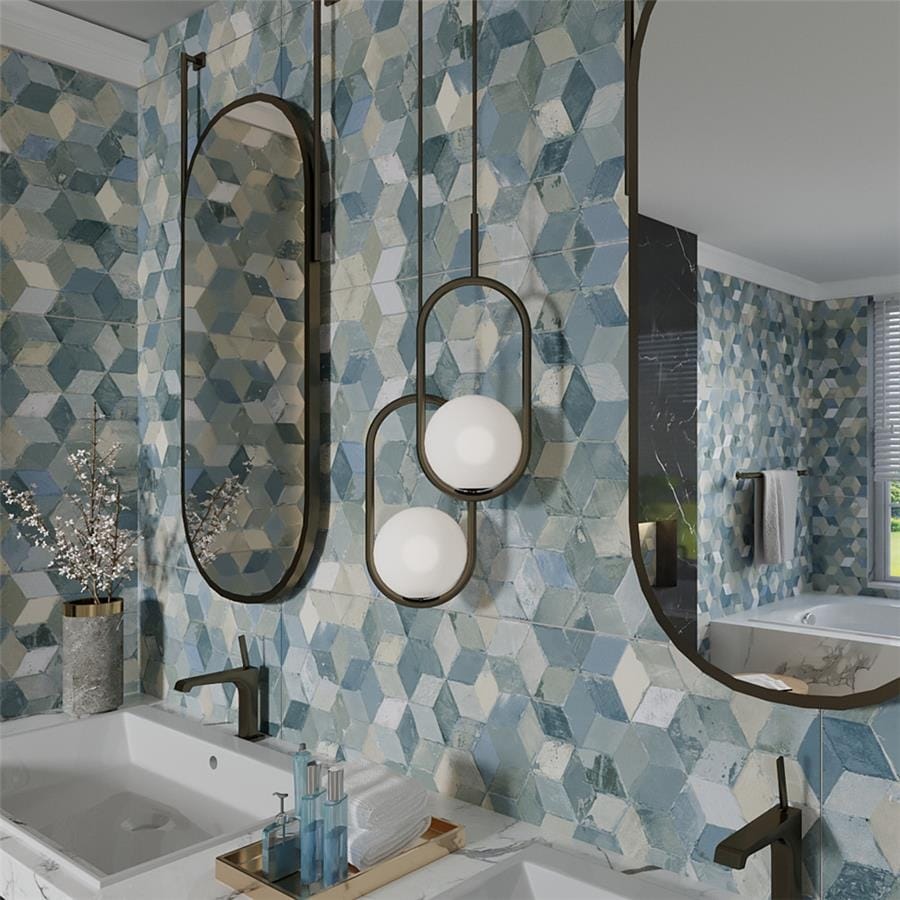 Merola Tile Pictura Faber Aquileia 23-1/2" x 47" Italian Porcelain Floor and Wall Tile