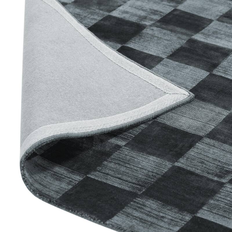 Villa by Classic Home Berlin Handwoven Checkered Area Rug